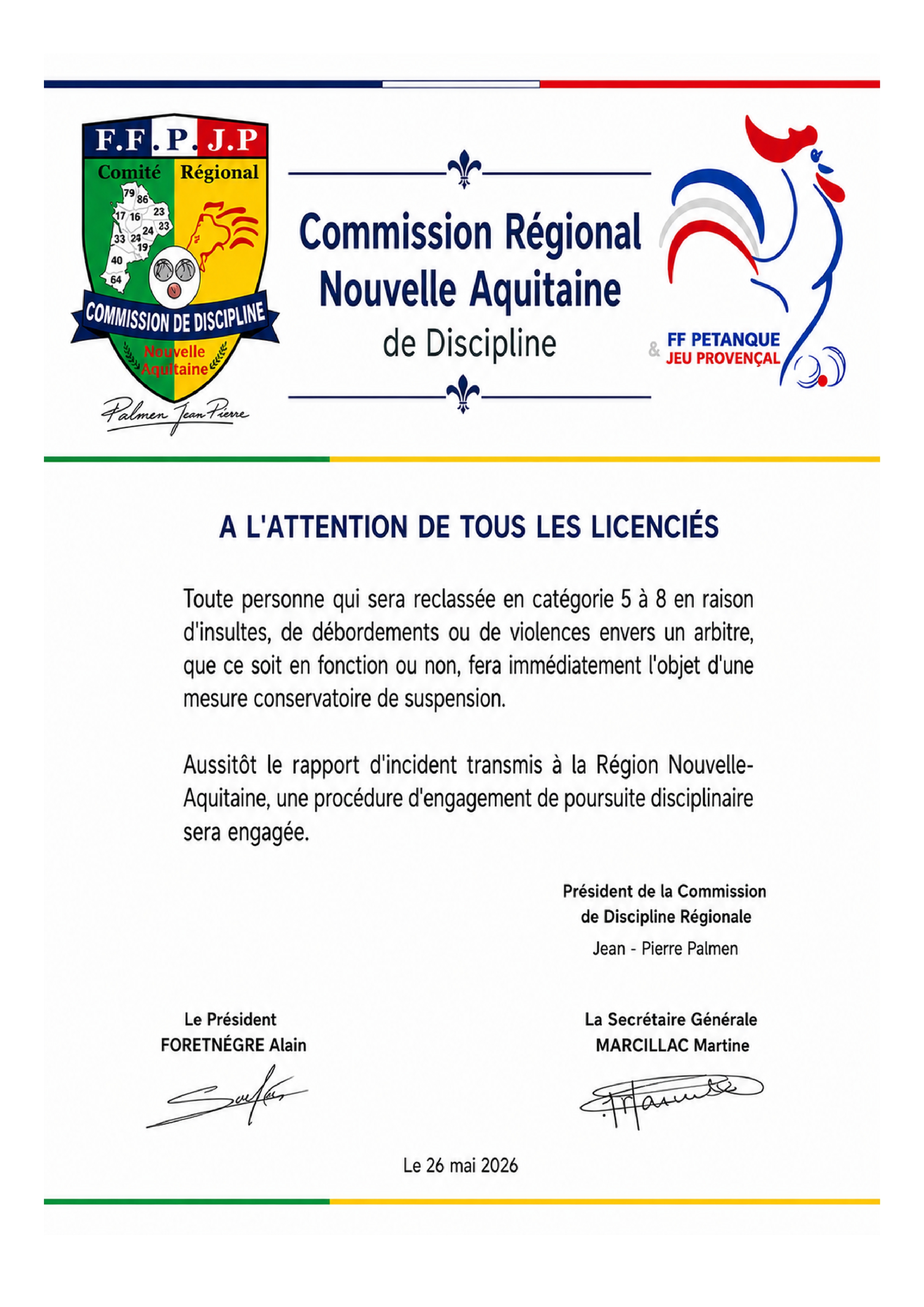 Commission region NA 2026